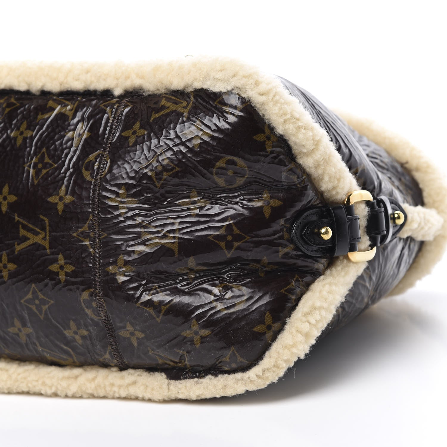 Louis Vuitton Patent Monogram Shearling Sac Thunder 10 of 10