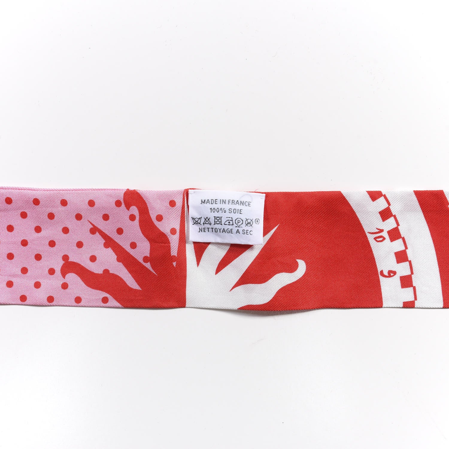 Hermes Silk Astrologie a Pois Twilly Rouge Blanc Rose 2 of 4