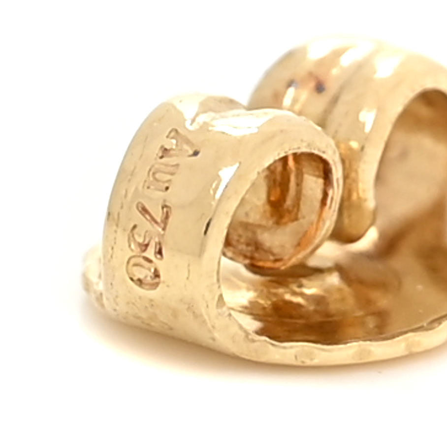 18K Yellow Gold 11mm Elsa Peretti Open Heart Earrings