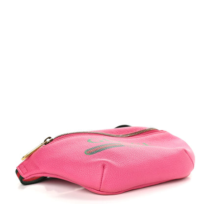 Gucci Grained Calfskin Small Logo Belt Bag Box Pink Green 4 of 11