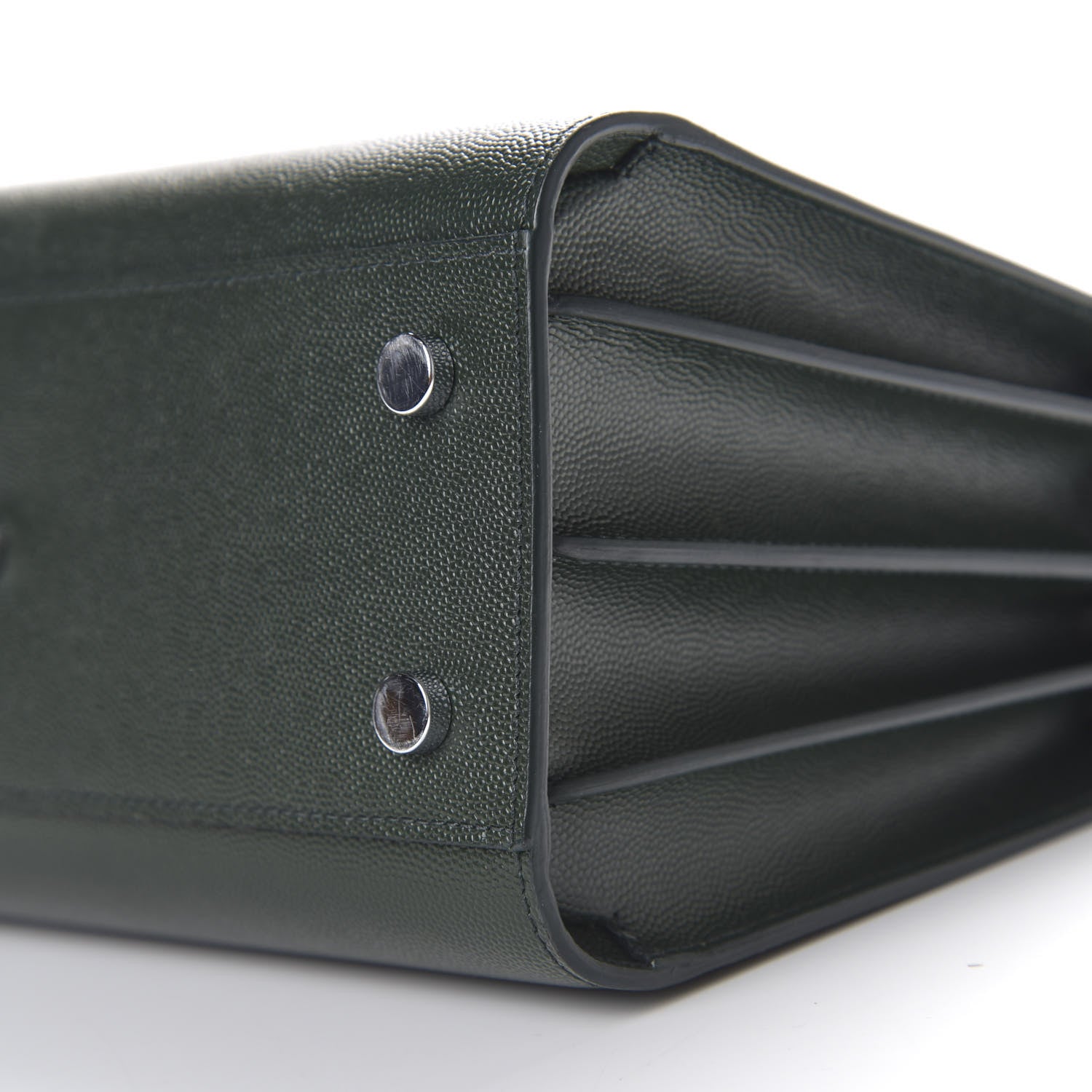 Saint Laurent Grained Calfskin Baby Sac De Jour Vert Fonce 6 of 11