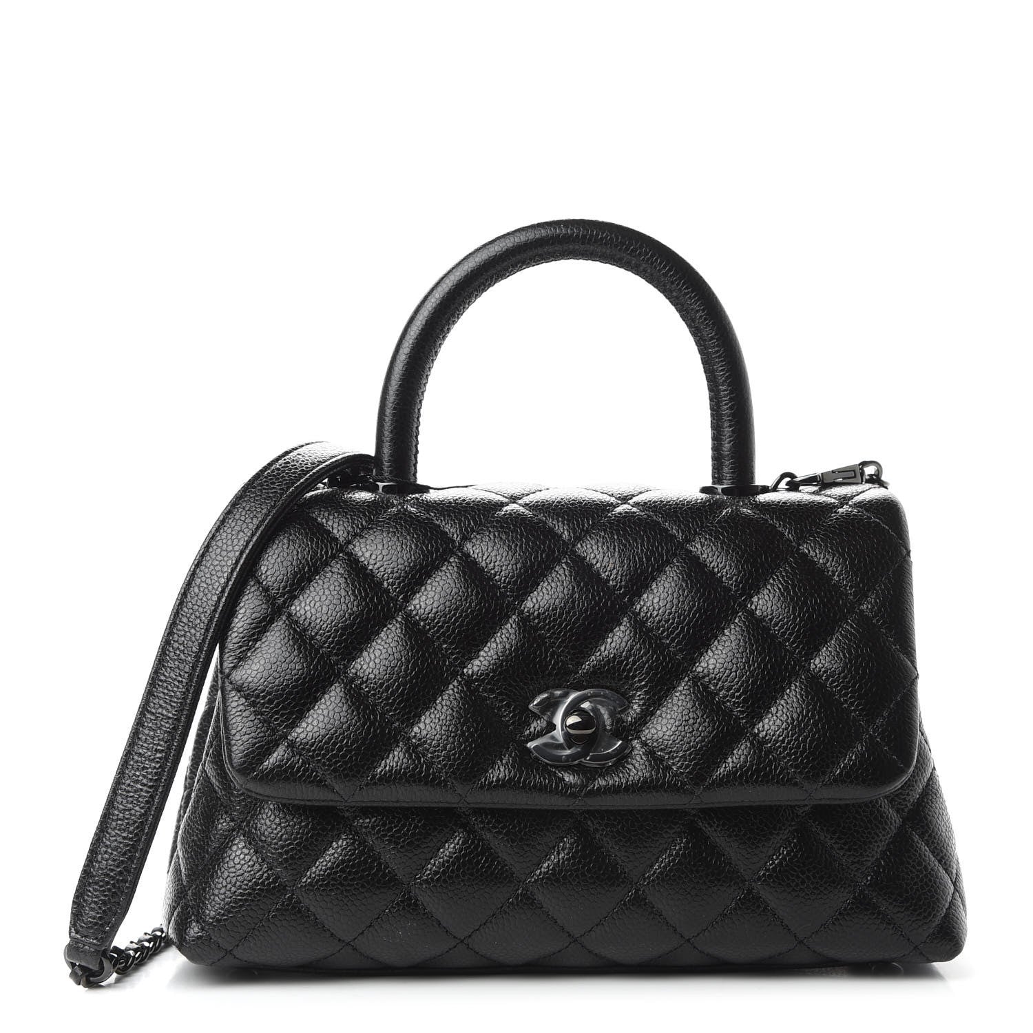 Chanel Caviar Quilted Mini Coco Handle Flap So Black 1 of 9