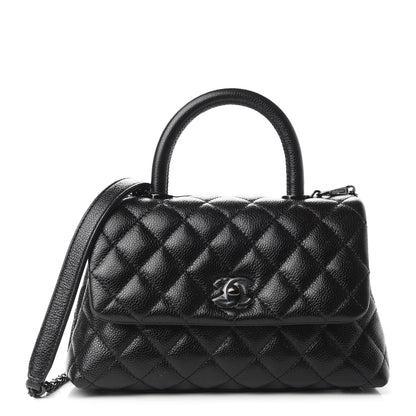 Chanel Caviar Quilted Mini Coco Handle Flap So Black 1 of 9