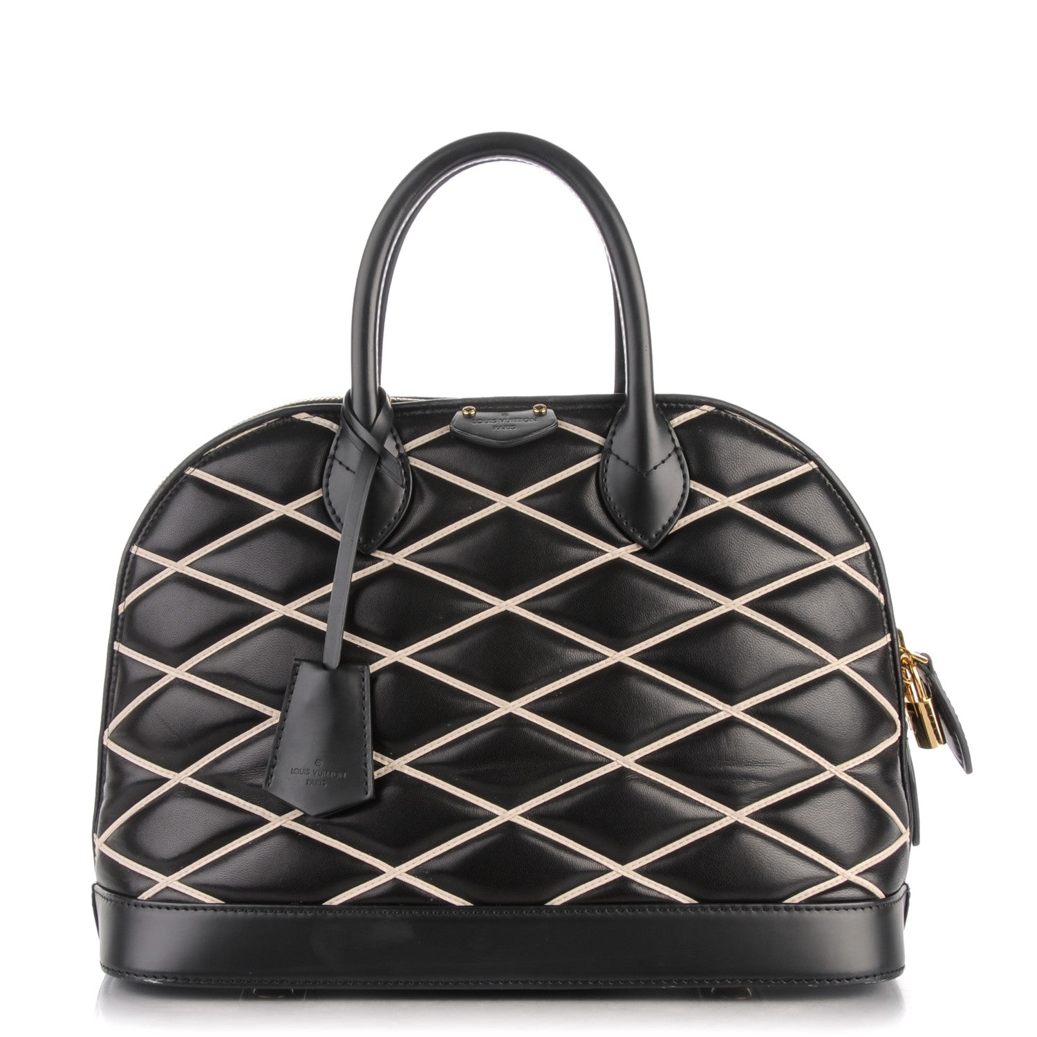 Louis Vuitton Lambskin Malletage Alma PM Black 1 of 6