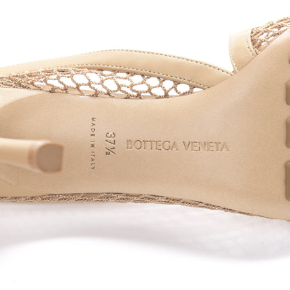 Bottega Veneta Mesh Nappa Chunky Chain Sandals 37.5 Beige Pony 7 of 8