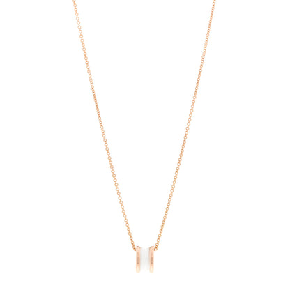 Bulgari 18K Rose Gold White Ceramic B.Zero1 Pendant Necklace 1 of 4