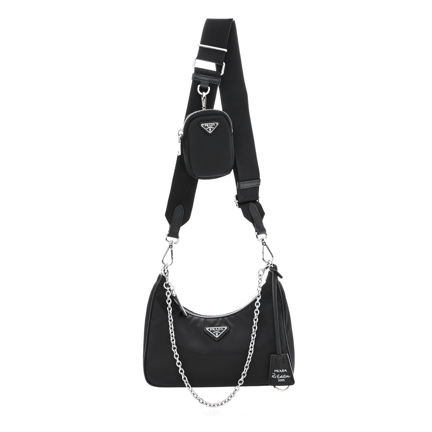 Prada Re-Nylon Saffiano Re-Edition 2005 Shoulder Bag Black 1 of 13