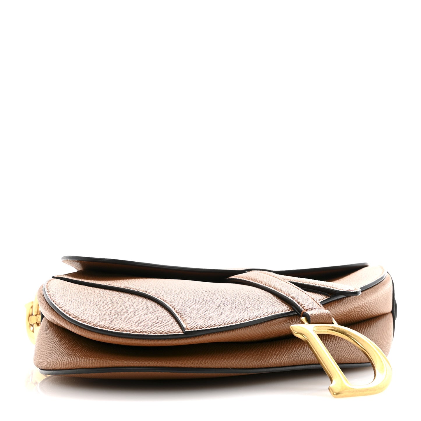 Grained Calfskin Saddle Bag Golden Saddle