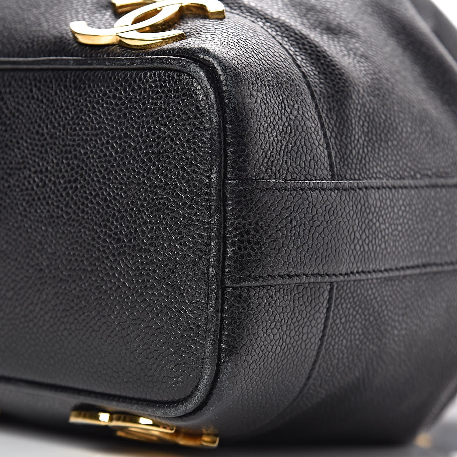 Chanel Caviar CC Drawstring Shoulder Bag Black 11 of 13