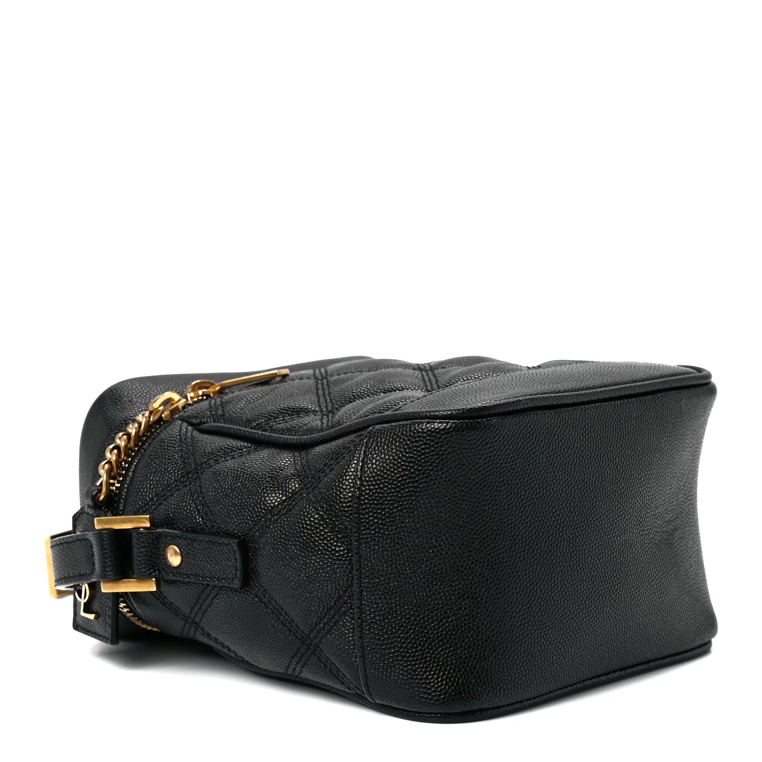 Saint Laurent Grain de Poudre Quilted 80's Vanity Bag Black 4 of 11