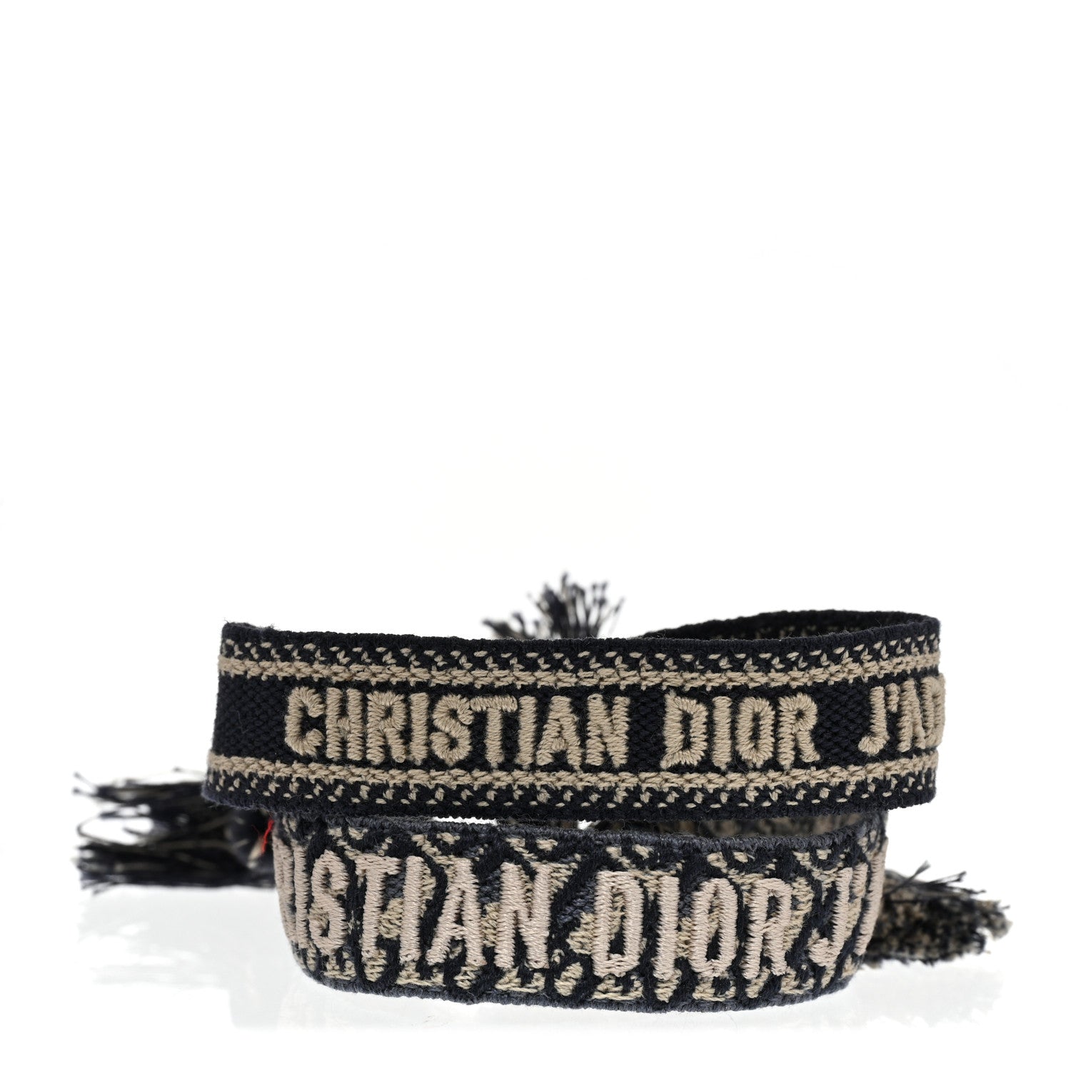 Christian Dior Woven Cotton J'Adior Friendship Bracelet Set Navy 1 of 3