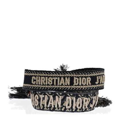 Christian Dior Woven Cotton J'Adior Friendship Bracelet Set Navy 1 of 3