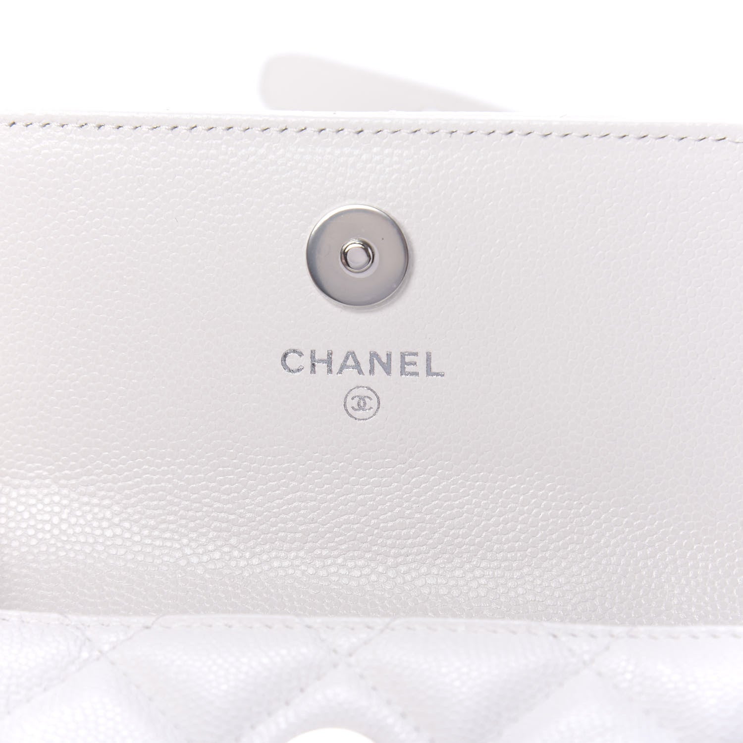 Chanel Caviar Quilted My Everything Belt Flap Card Holder White 6 of 12