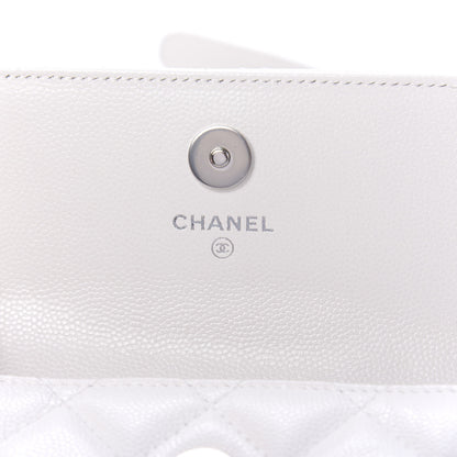 Chanel Caviar Quilted My Everything Belt Flap Card Holder White 6 of 12