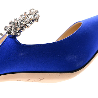 Jimmy Choo Satin Crystal Bing 85 Pumps 37 Ultraviolet 9 of 9