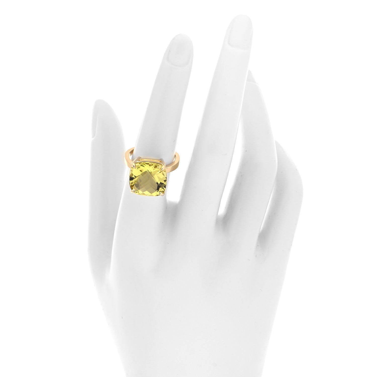 Tiffany 18K Yellow Gold Citrine Sparklers Cocktail Ring 54 7 2 of 5