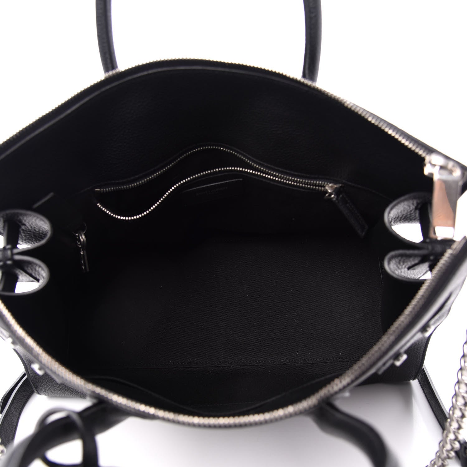 Saint Laurent Grained Calfskin Small Supple Sac De Jour Duffle Black 6 of 11