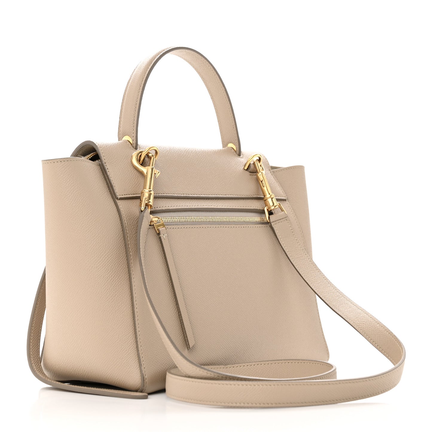 Grained Calfskin Micro Belt Bag Light Taupe