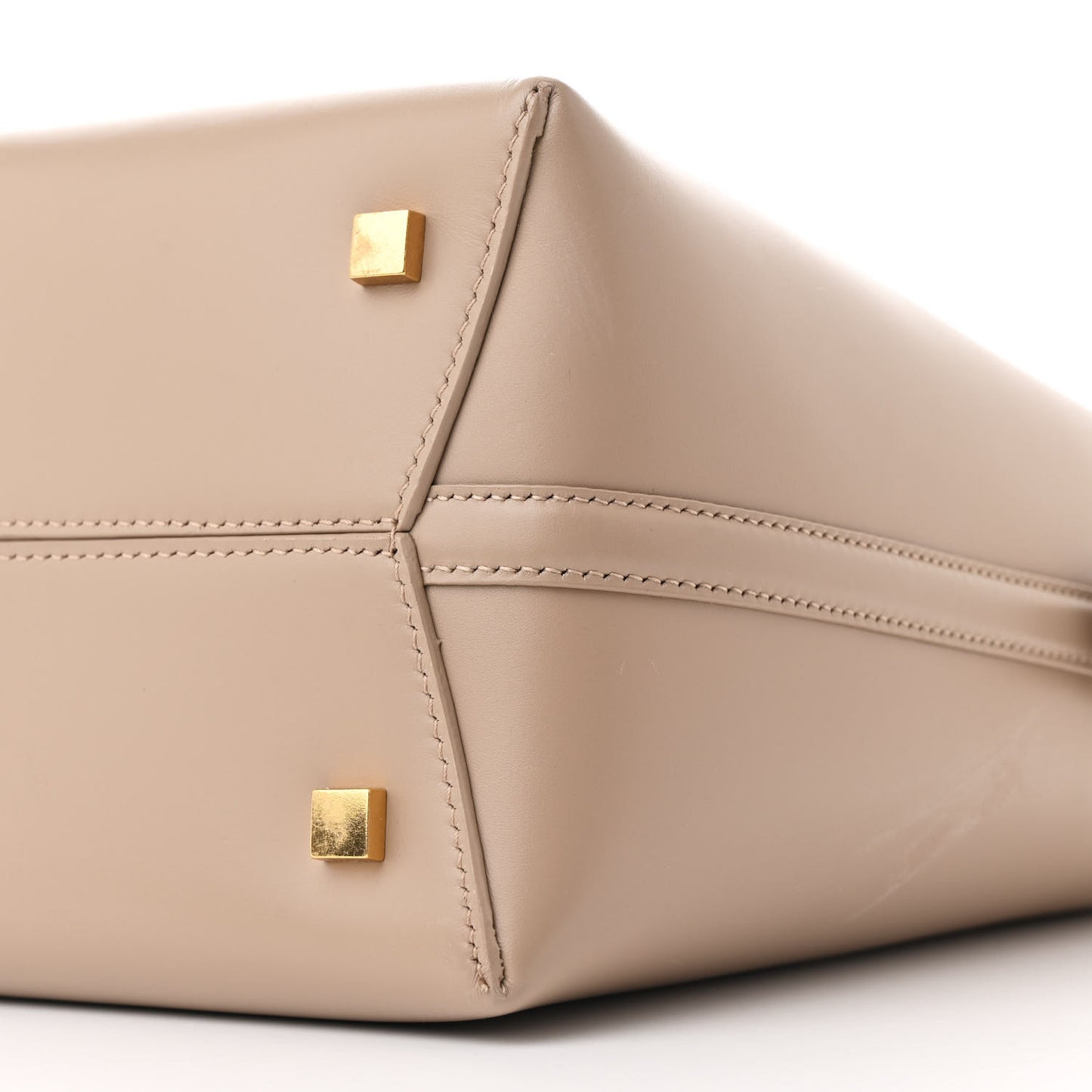 Shiny Calfskin Le 37 Small Bucket Bag Dark Beige