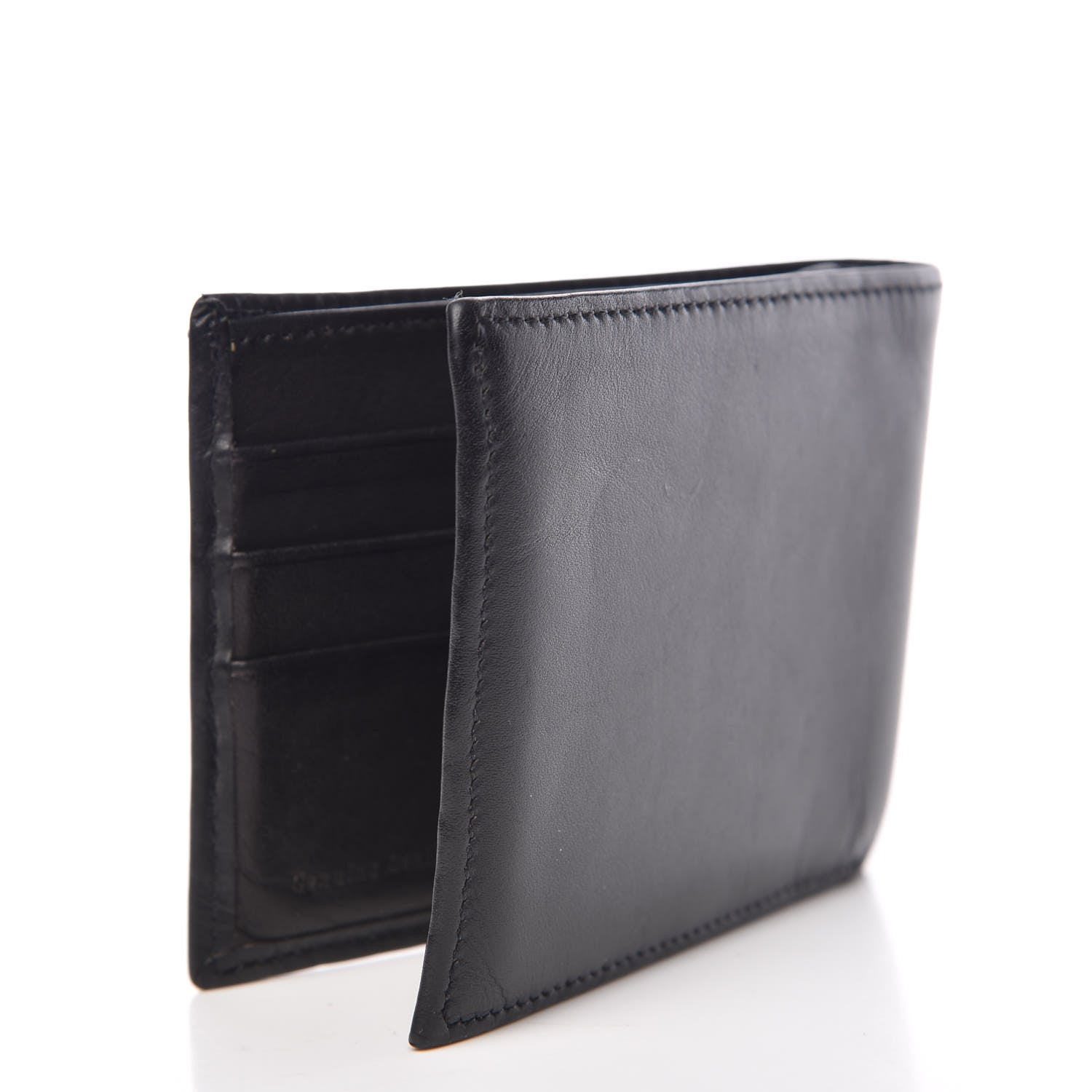 Burberry Calfskin Bi-Fold Wallet Black 3 of 9