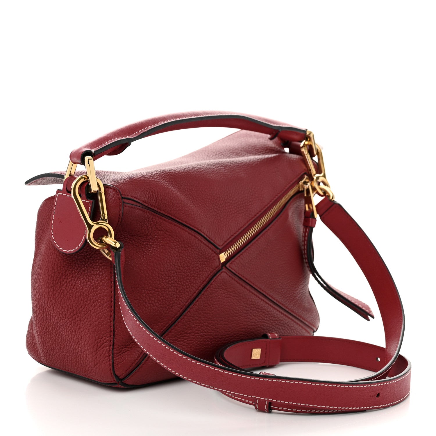 Loewe Grained Calfskin Small Puzzle Bag Rouge 3 of 10