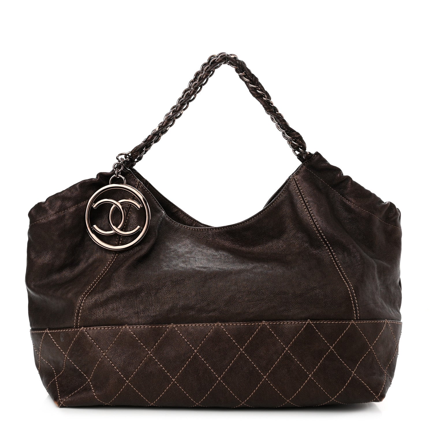 Chanel Metallic Calfskin Baby Coco Cabas Bronze 3 of 11