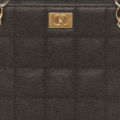 Chanel Caviar Chocolate Bar Quilted Shoulder Bag Dark Brown 6 of 8