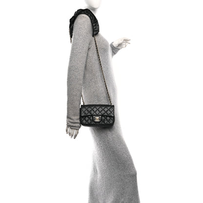 Chanel Lambskin Quilted Mini Romance Rectangular Flap Black 2 of 10