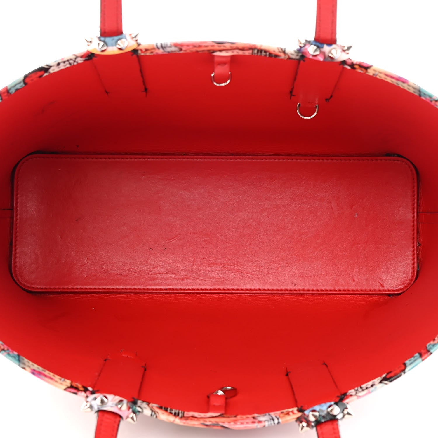 Christian Louboutin Patent Calfskin Small Oh Xtian Cabata Tote Red 5 of 21