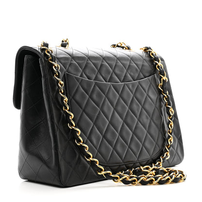 Chanel Lambskin Quilted XL Jumbo Single Flap Black 3 of 11