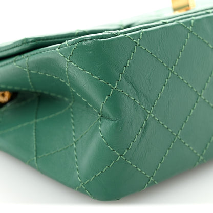 Chanel Aged Calfskin Quilted 2.55 Reissue Mini Flap Green 9 of 11