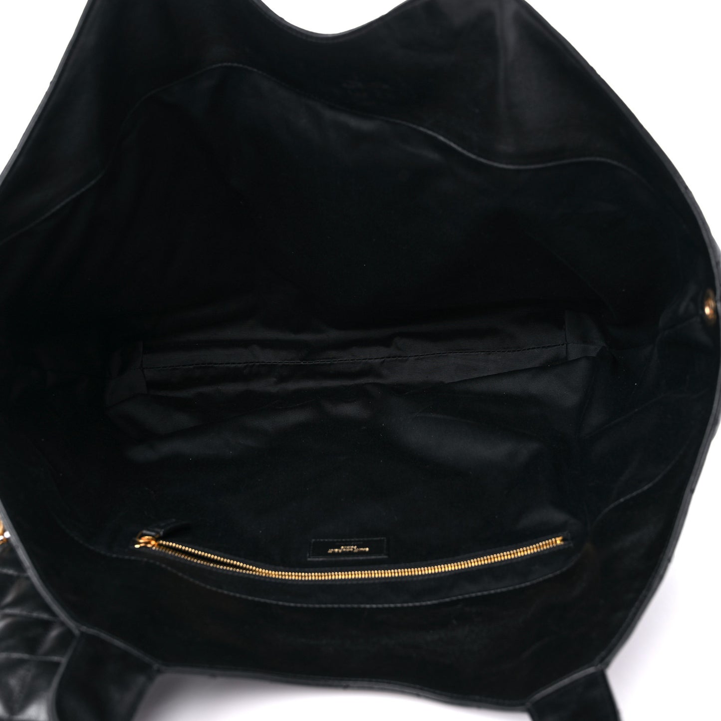 Lambskin Quilted Maxi Icare Shopping Tote Black