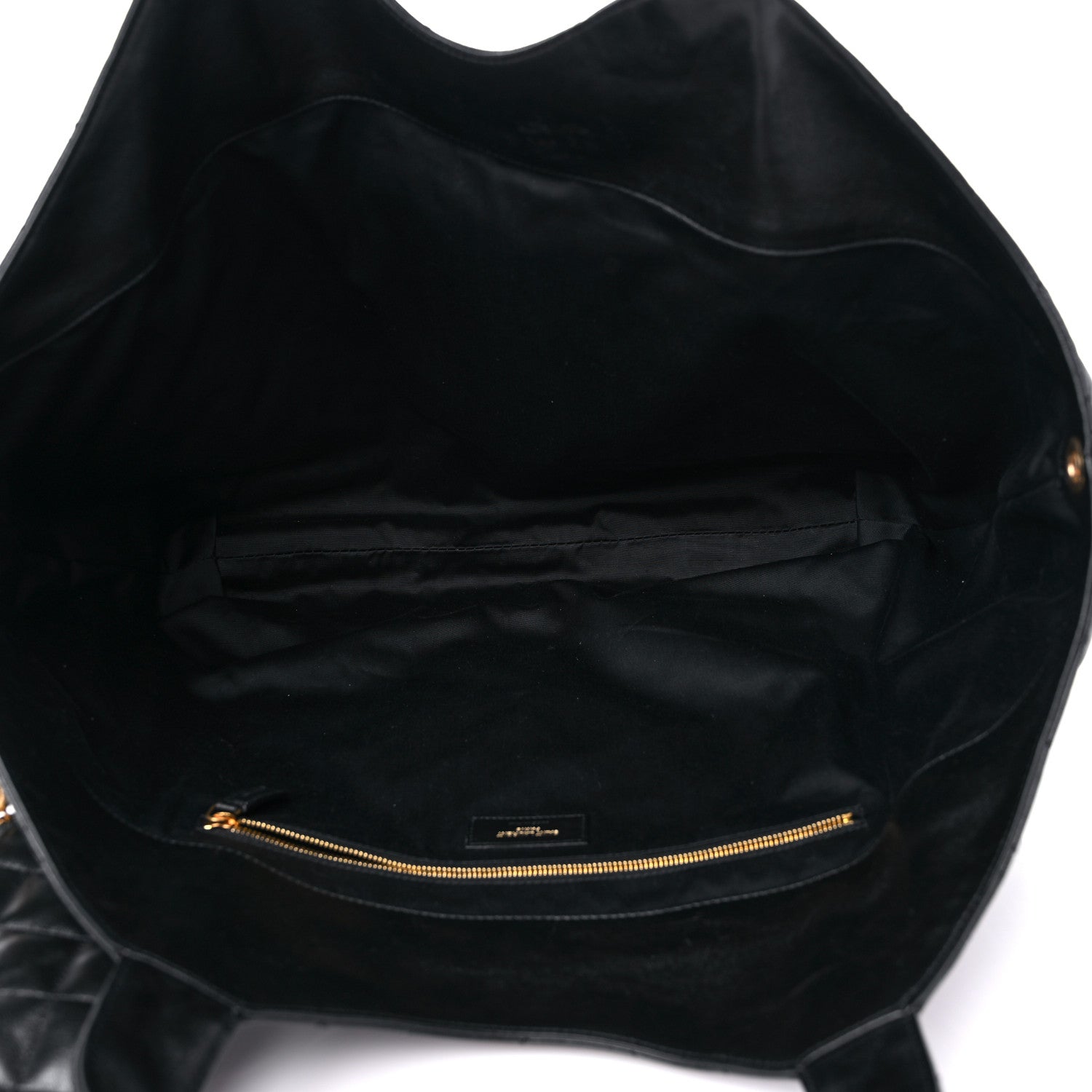 Saint Laurent Lambskin Quilted Maxi Icare Shopping Tote Black 6 of 10