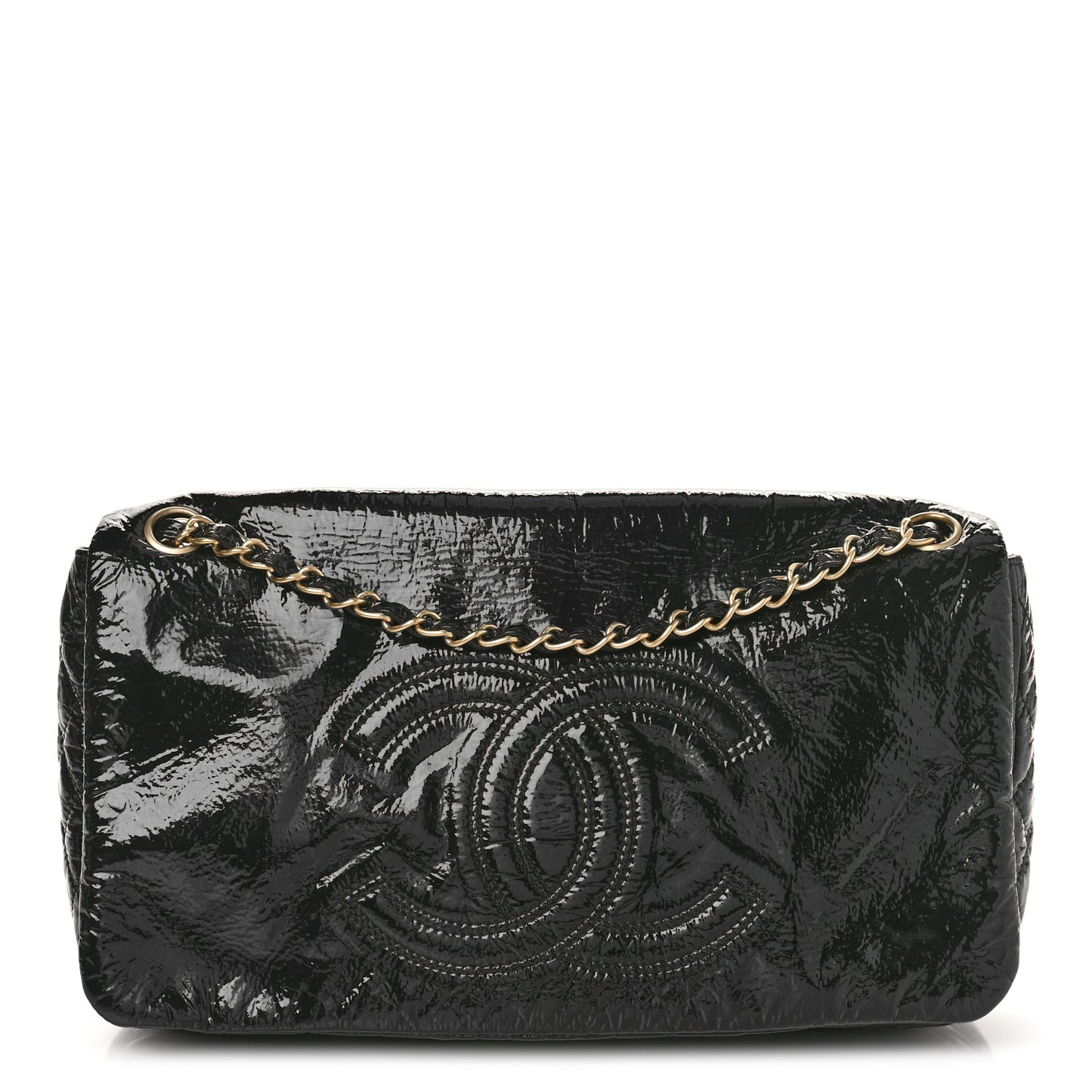 Vinyl Medium Rock and Chain Flap Black
