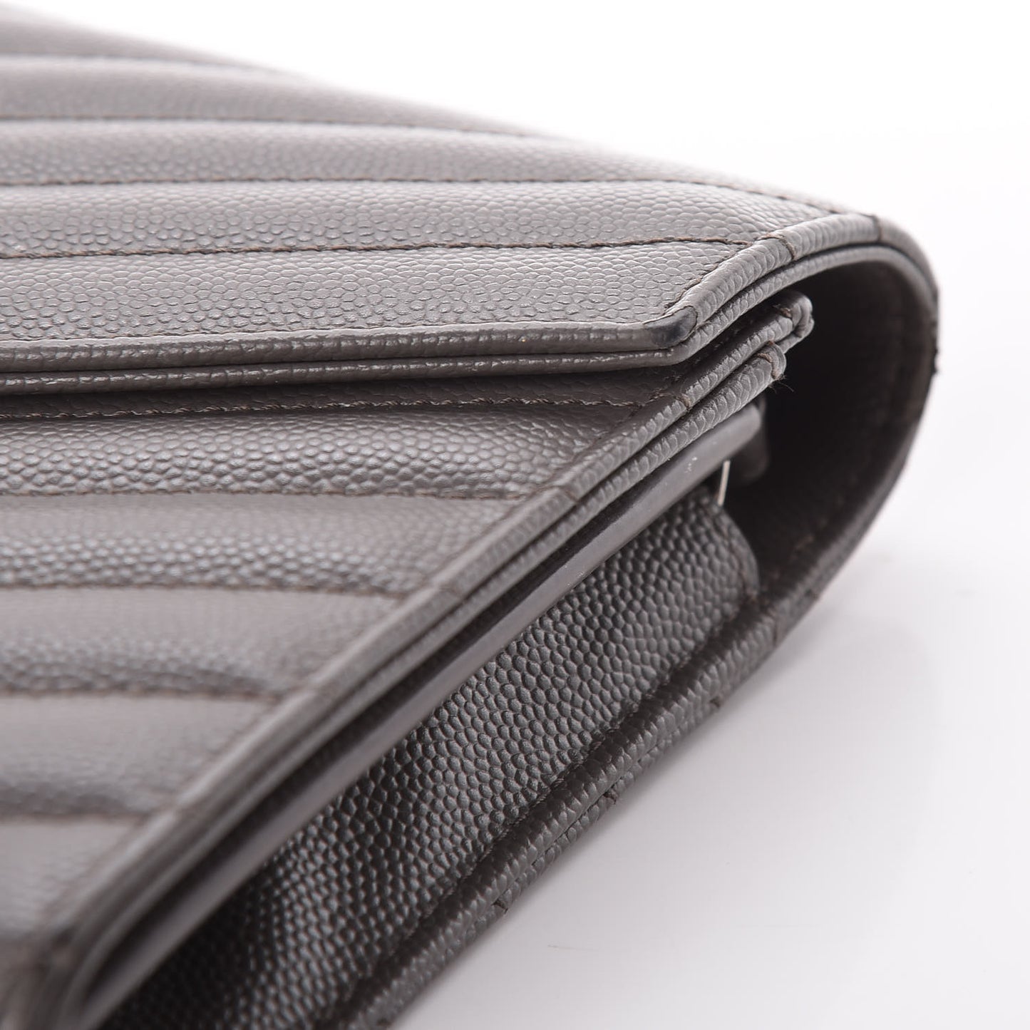 Grain De Poudre Matelasse Chevron Monogram Chain Wallet Earth