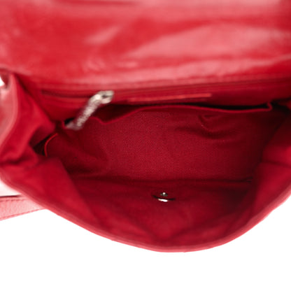 Chanel Lambskin Quilted Messenger Bag Red 5 of 12
