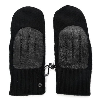 Hermes Cashmere Deerskin Dinan Gloves L Black 1 of 4