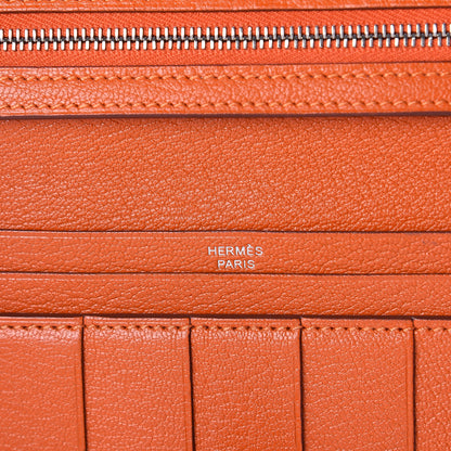Hermes Chevre Mysore Bearn Gusset Wallet Feu 5 of 5