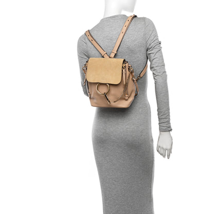 Chloe Suede Calfskin Small Faye Backpack Cement Pink 2 of 13