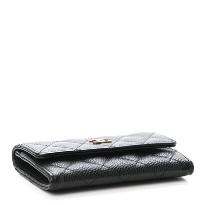 Chanel Caviar Quilted Flap Card Holder Black 3 of 4