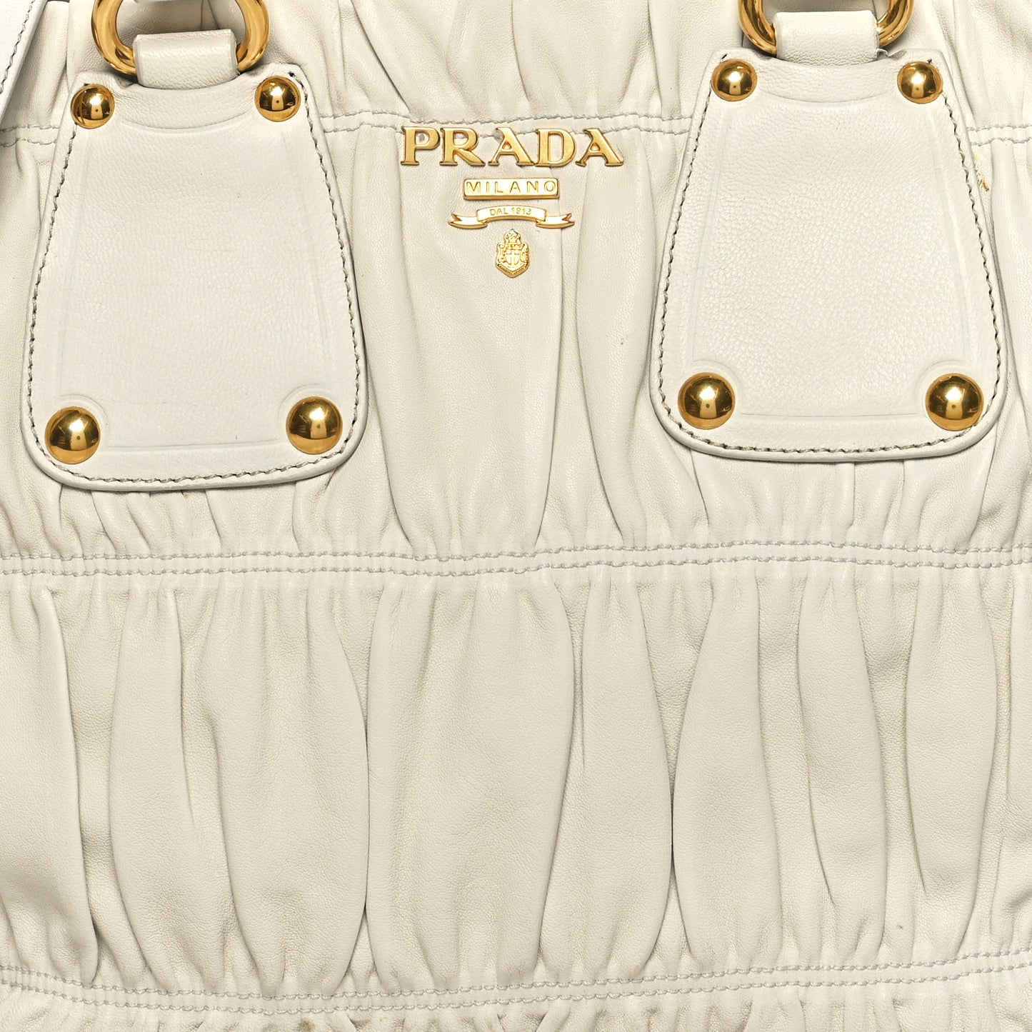 Nappa Gaufre Tote White