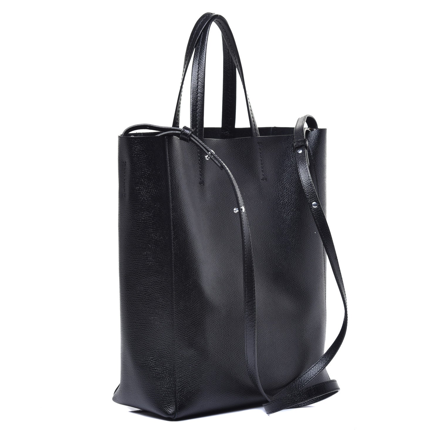 Celine Grained Calfskin Small Vertical Cabas Black 3 of 8
