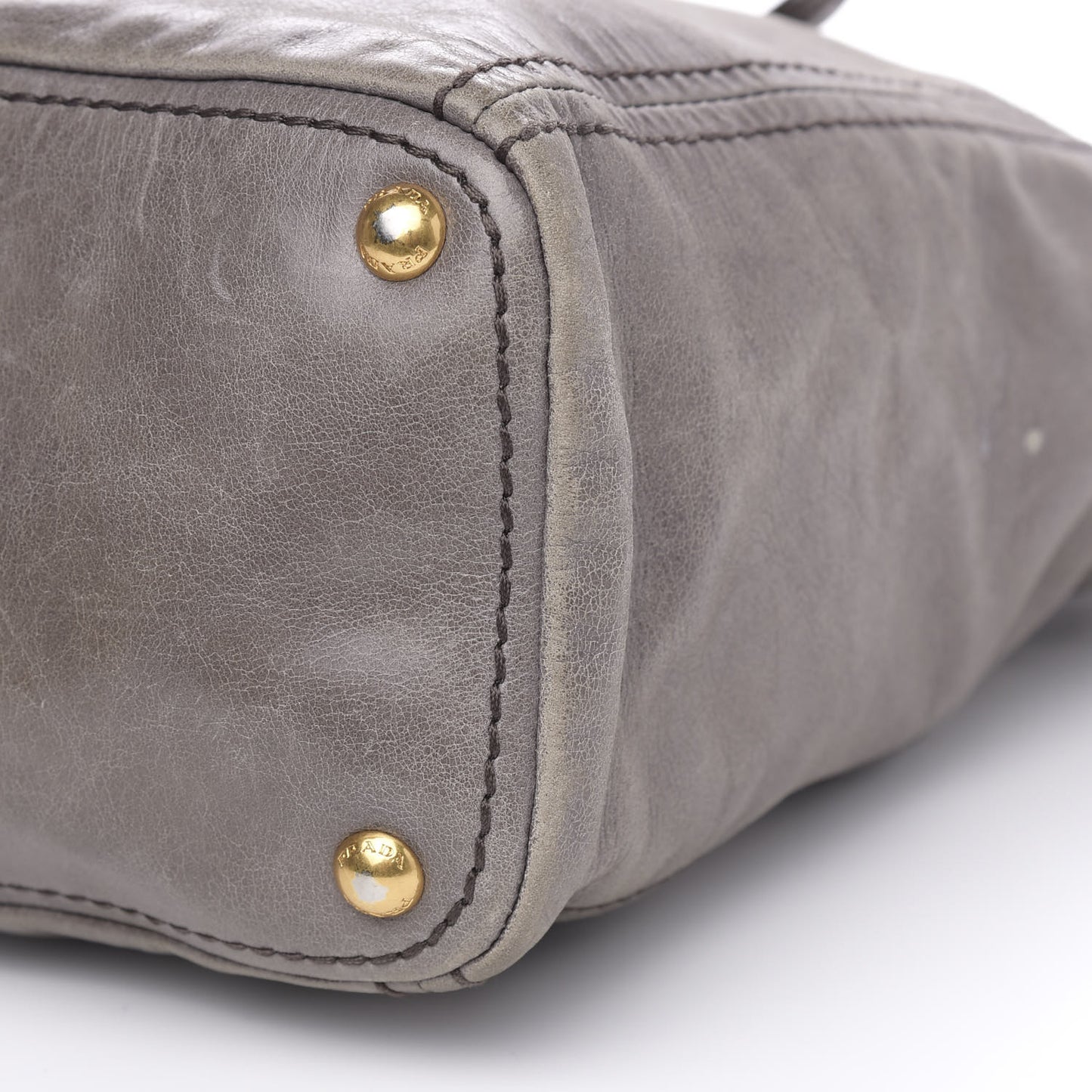 Vitello Shine Top Handle Bag Fumo