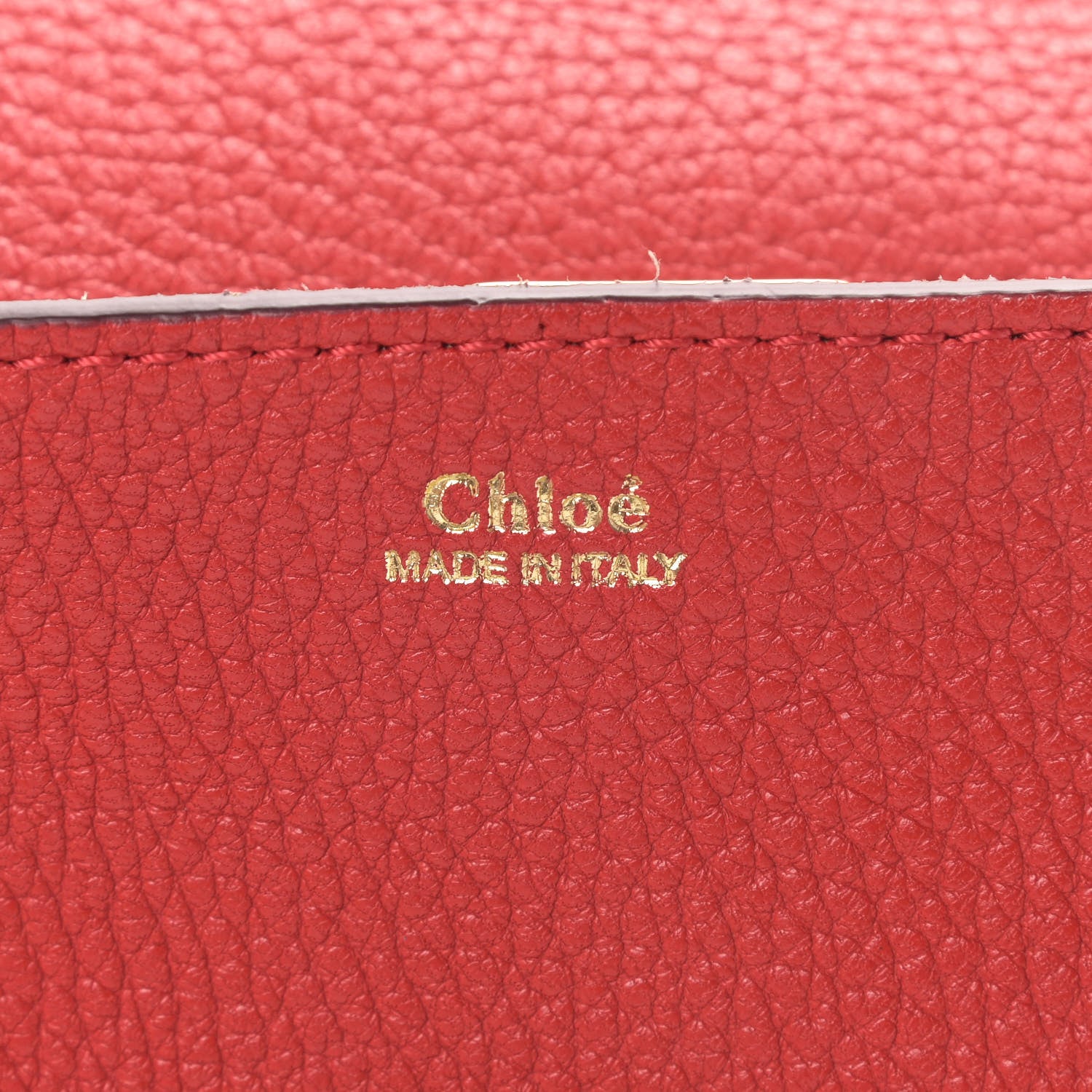 Chloe Grained Lambskin Drew Shoulder Bag Plaid Red 8 of 10