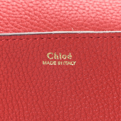 Chloe Grained Lambskin Drew Shoulder Bag Plaid Red 8 of 10