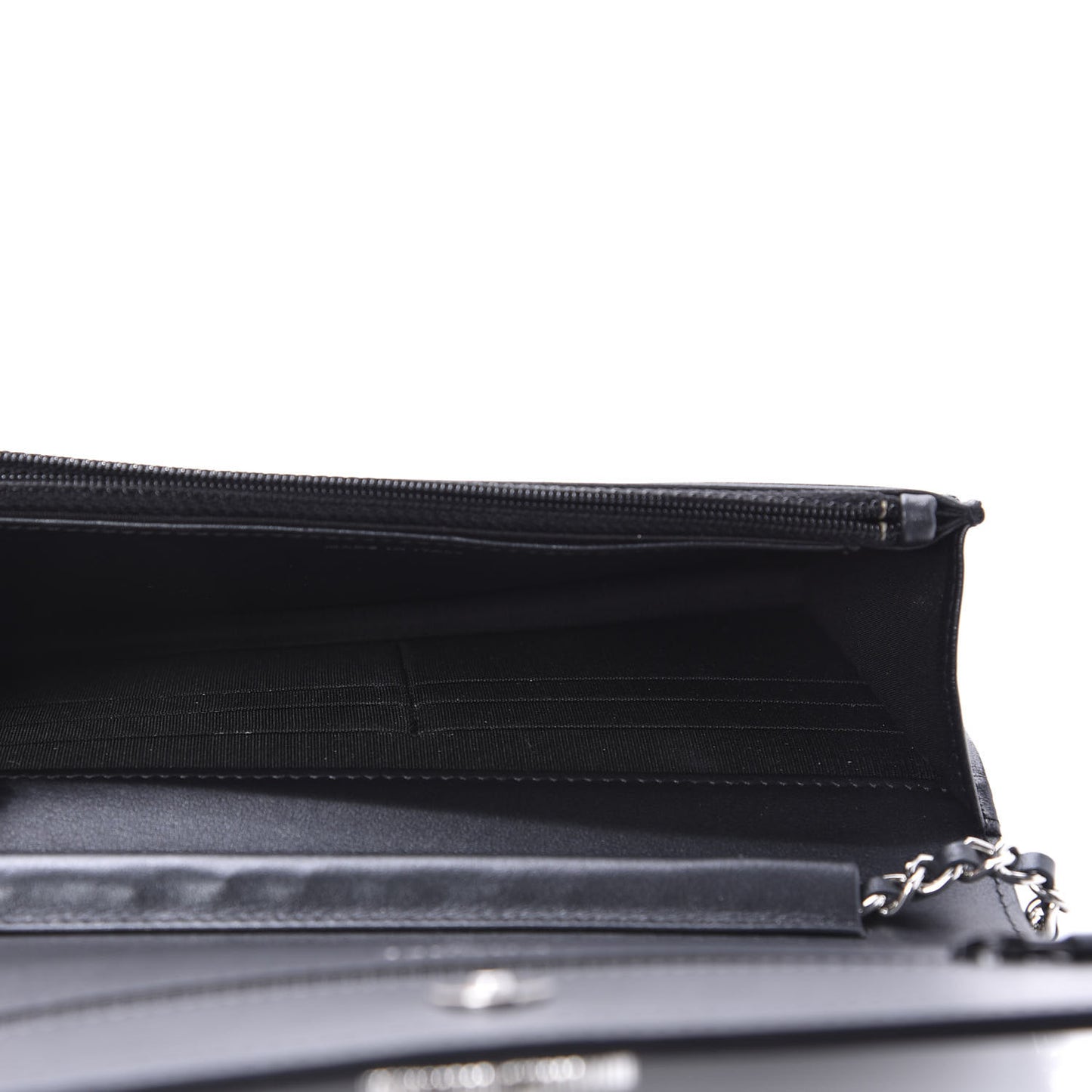 Caviar Quilted Vintage Mademoiselle Wallet On Chain WOC Black