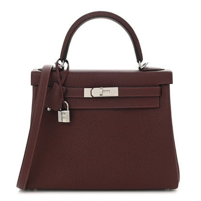 Hermes Togo Kelly Retourne 28 Rouge H 1 of 11