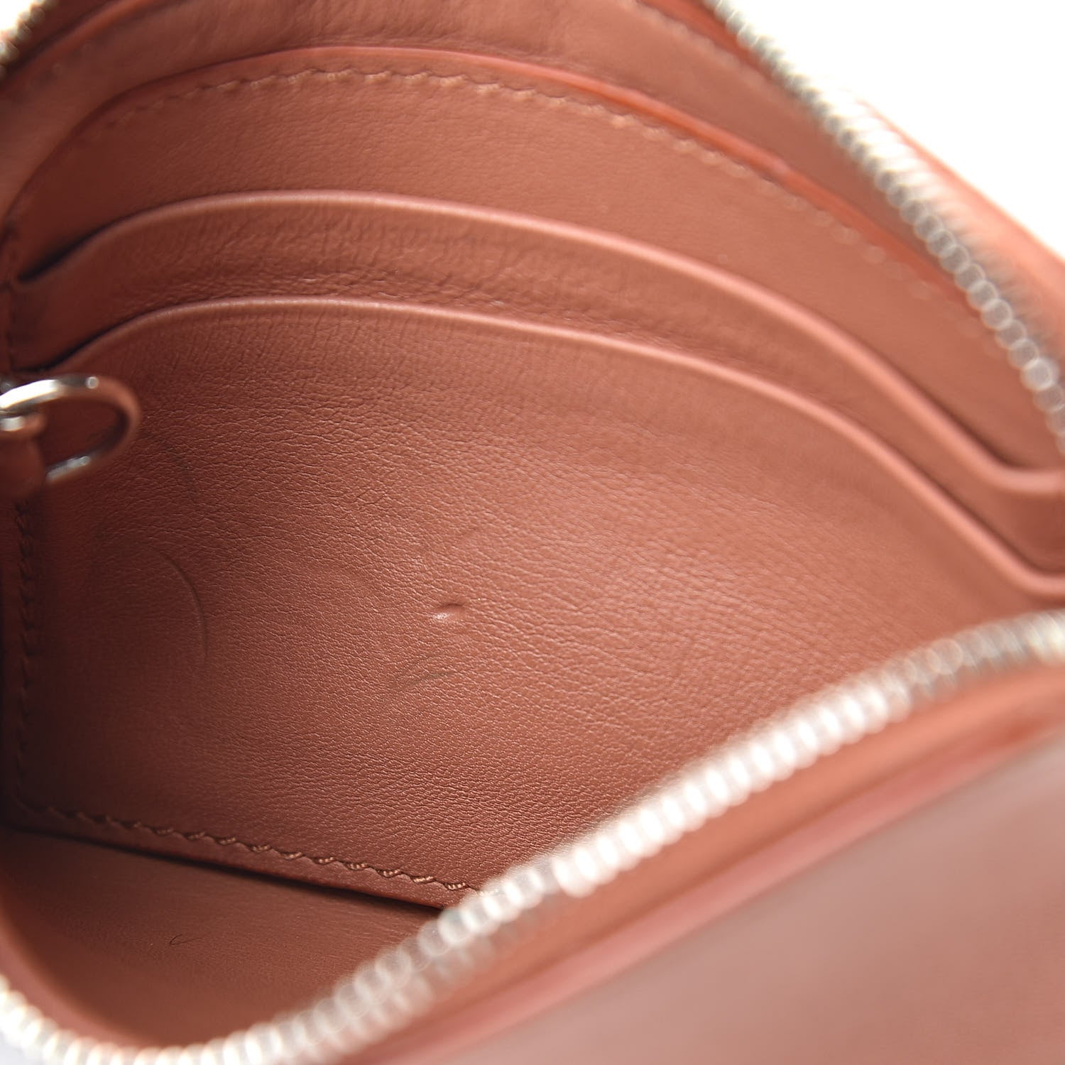 Celine Lambskin Bi-Color Solo Coin Card Case Terracotta Navy 9 of 11