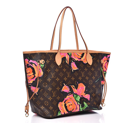 Louis Vuitton Monogram Roses Neverfull MM 3 of 11