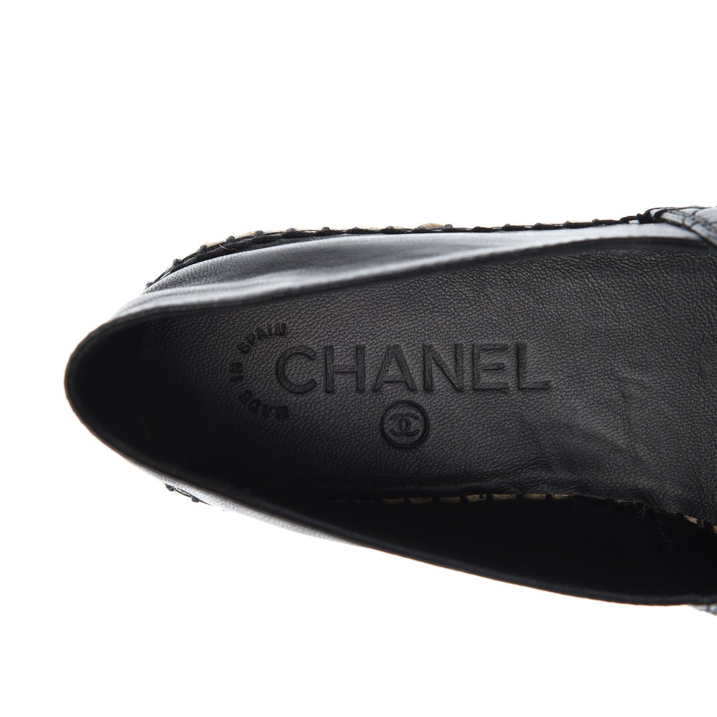 Lambskin Quilted CC Espadrilles 36 Navy
